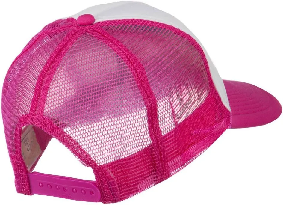 e4Hats.com Smile Face Embroidered Foam Mesh Back Cap