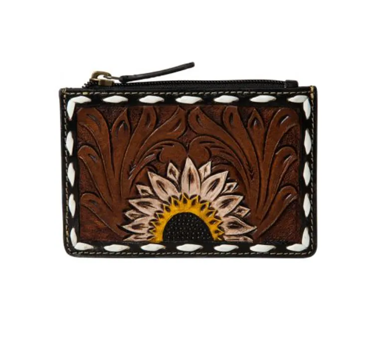 Eagle Range Hand-Tooled Credit Card Holder