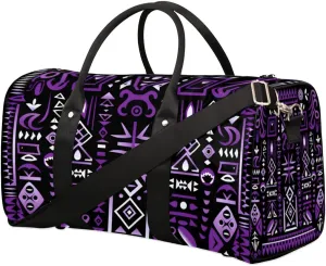 Egyptian Ethnic Symbols Travel Duffel bag for Men Women Weekender Overnight Bag Gym Bag Carry On Luggage Bags for Yoga Workout Sports