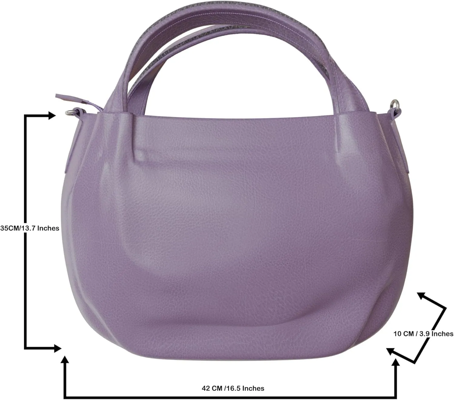 Elegant vegan women's handbag made of faux leather with shoulder function 30610
