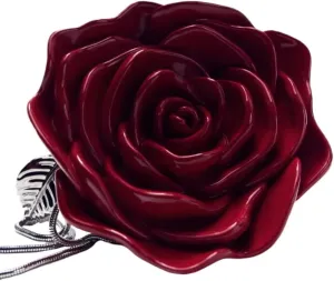 Elegant Women Rose Shaped Flower Clutch Purse Acrylic Evening Bag Floral Shoulder Bag for Party Wedding Cocktail
