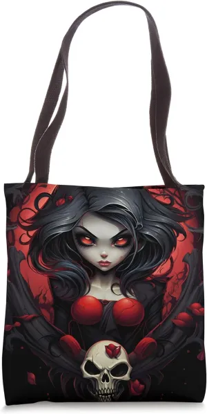 Enigmatic Allure: Dark Artistry Graphic Design Tote Bag