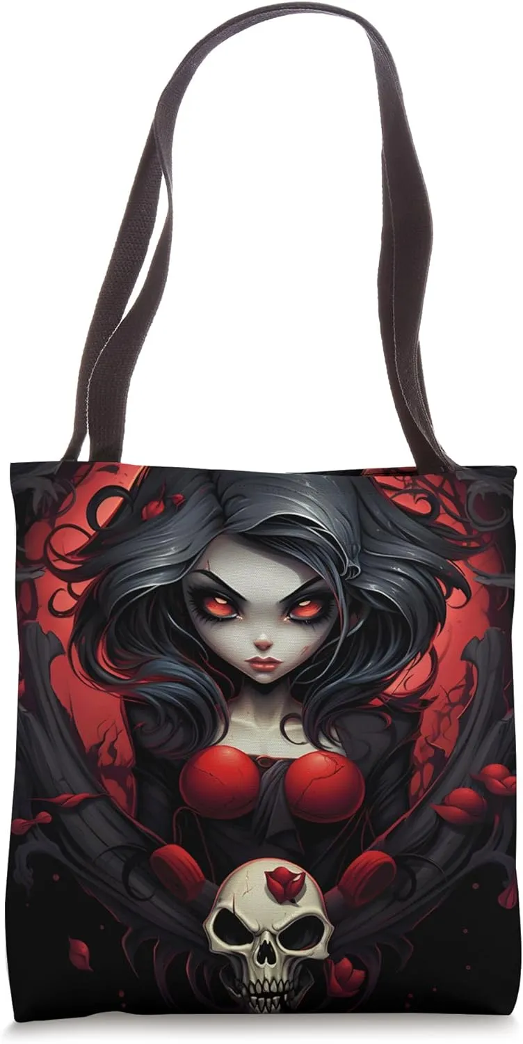 Enigmatic Allure: Dark Artistry Graphic Design Tote Bag