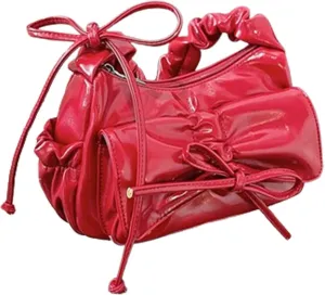 ENOPINK Small Shoulder Bag for women Bowknot Cute Crossbody bag Mini Clutch Purse with Zipper Closure