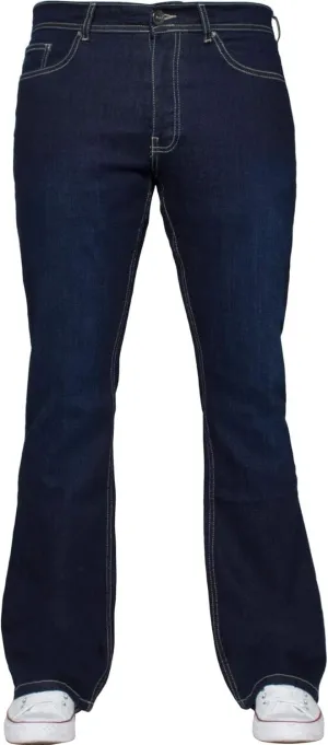 Enzo Mens Bootcut Wide Leg Jeans Stretch Bell Flared Denim Pants All Waist Sizes