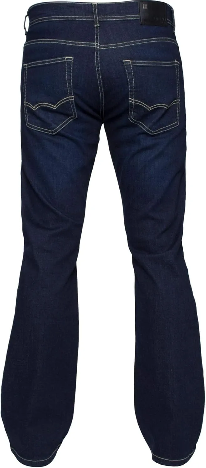 Enzo Mens Bootcut Wide Leg Jeans Stretch Bell Flared Denim Pants All Waist Sizes