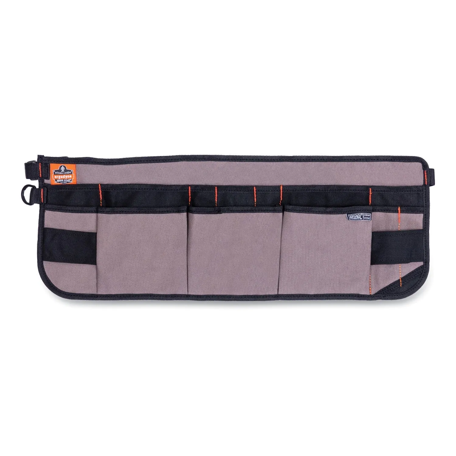ergodyne® Arsenal 5707 Canvas Waist Apron, 14 Compartments, 25.5 x 34, Canvas, Gray