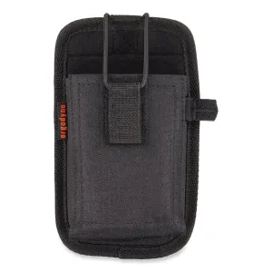 ergodyne® Squids 5542 Phone Style Scanner Holster with Belt Loop, Small, 1 Compartment, 3.75 x 1 x 6.5, Polyester, Black