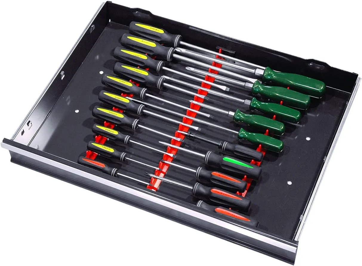 ERNST Screwdriver Rail Set, 20 Tool, Black