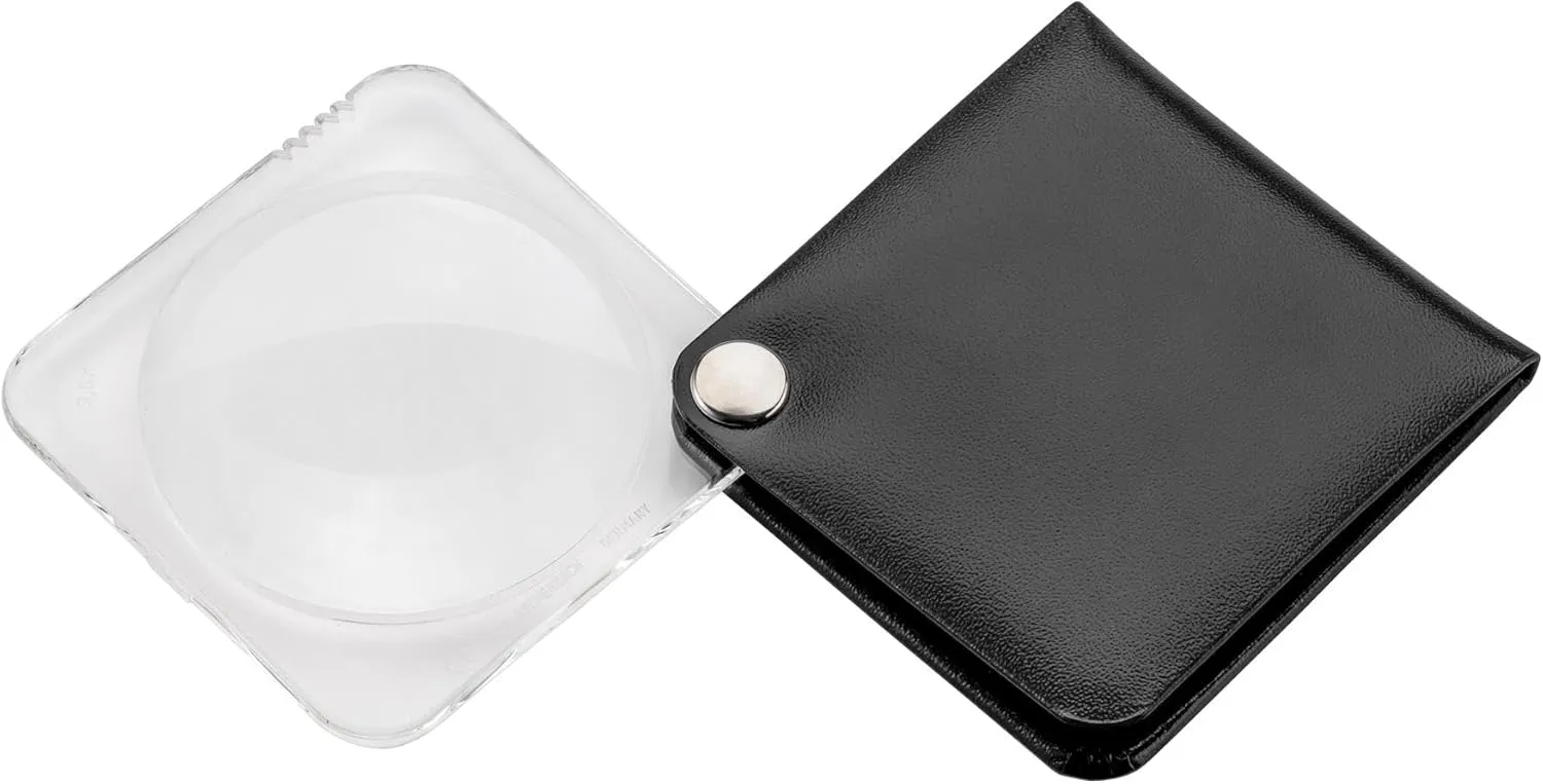ESCHENBACH 1752-560 Handy Loupe, Square, 3.5X, Black, Made in Germany