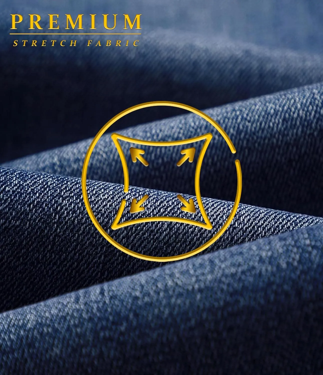 ETHANOL Mens Super Comfy Straight Stretch Knit Jersey Denim Five Pocket Jean