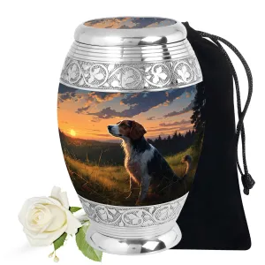 Evening Reflection Dog Urn - Elegant Memorial for Pet Ashes