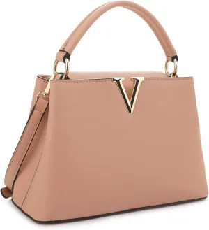 EVVE Women's Small Satchel Bag Classic Top Handle Purses Fashion Crossbody Handbags with Shoulder Strap