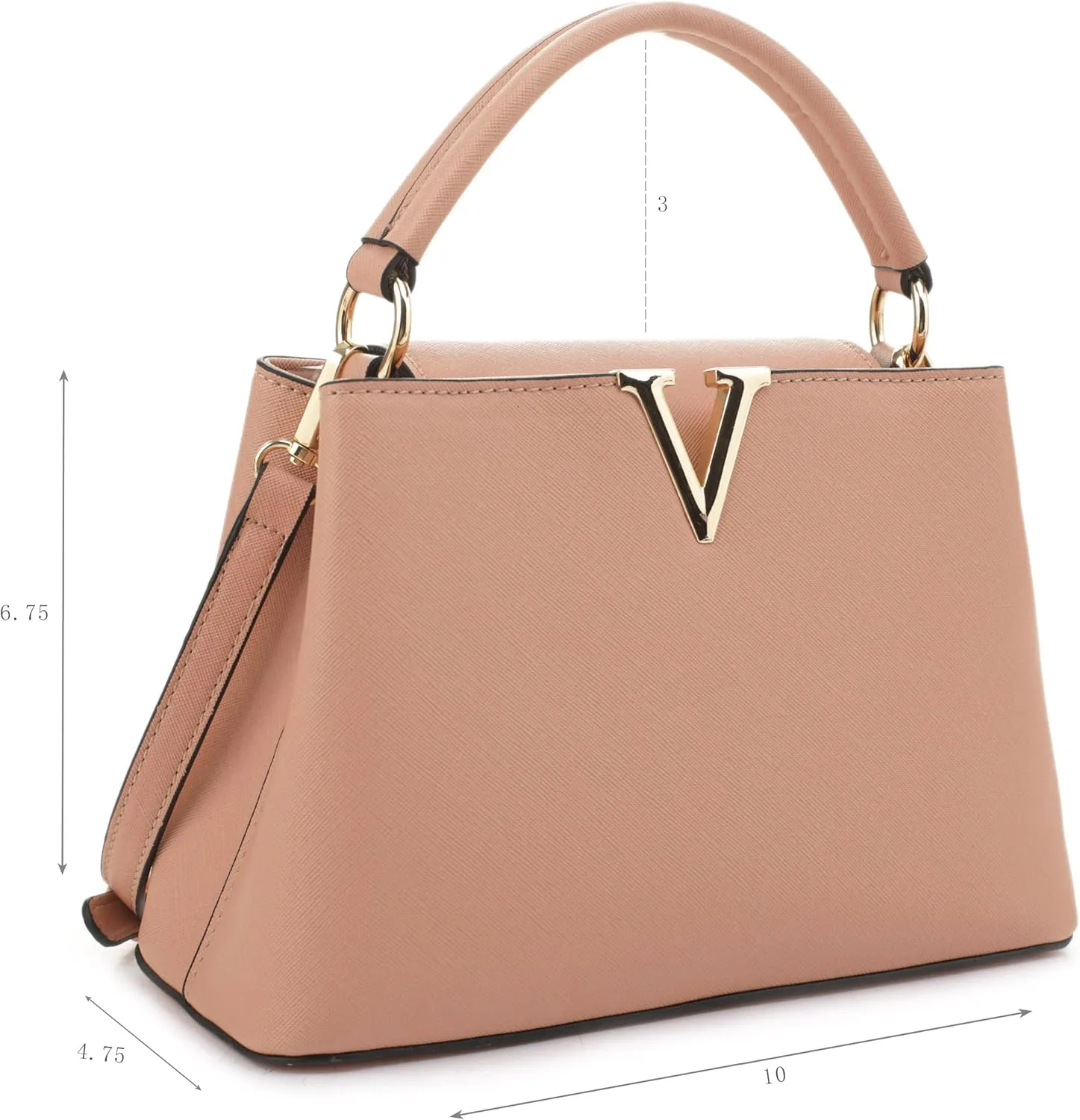 EVVE Women's Small Satchel Bag Classic Top Handle Purses Fashion Crossbody Handbags with Shoulder Strap
