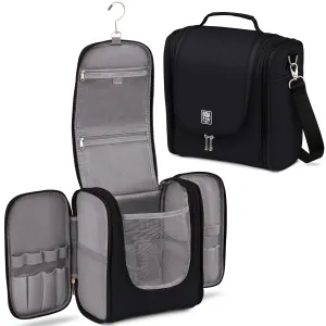 Extra-Large Collapsible Hanging Toiletry Bag - Sapphire Black (Gray Interior)