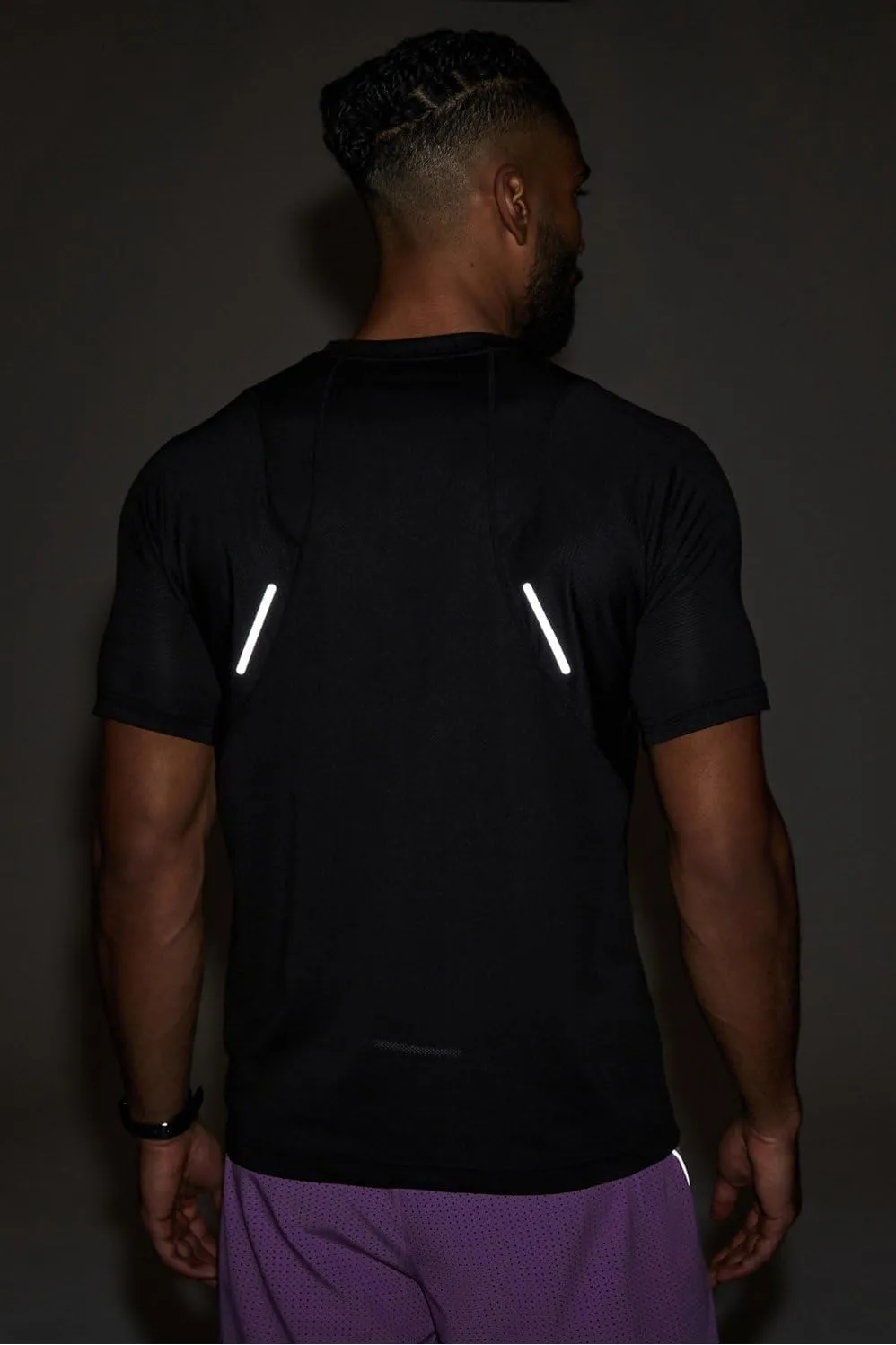 Fabletics Men's The 02 Tee, Performance Running, Jogging, Training, Ultra Lightweight, Reflective, Breathable