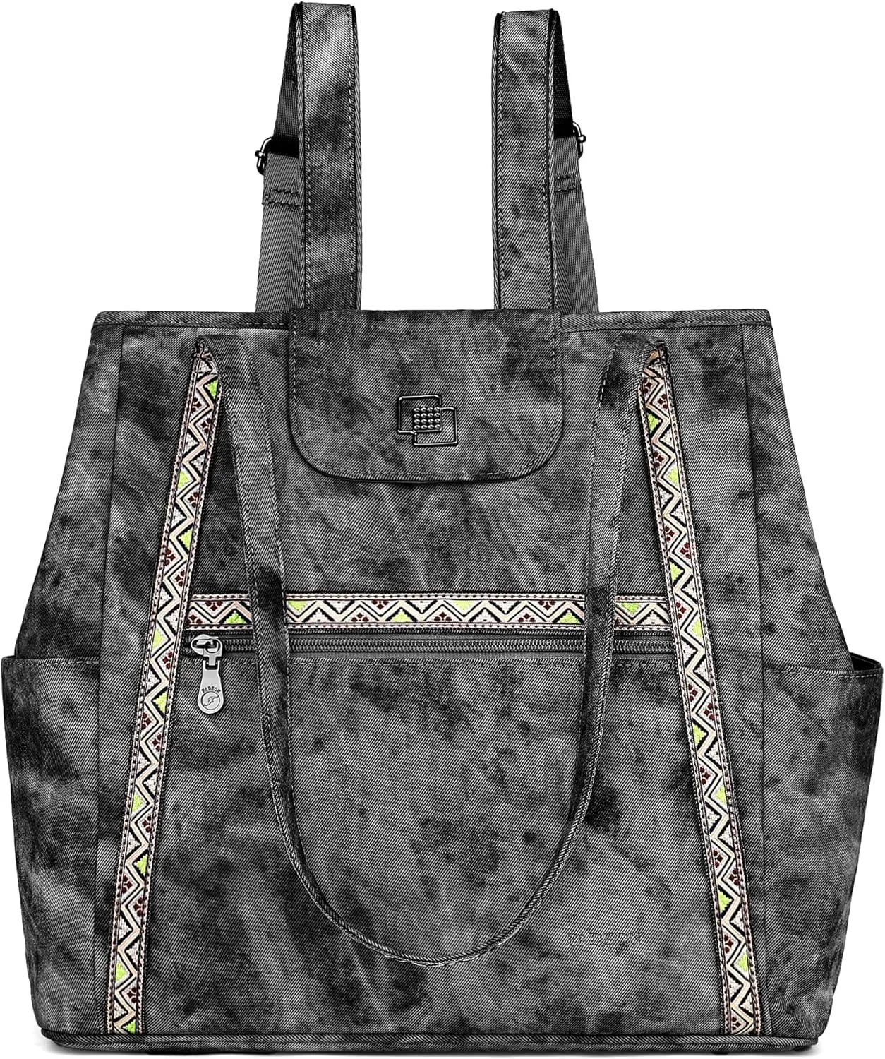 FADEON Large Laptop Tote Bag for Women Designer Leather Laptop Bag Fashion Travel Backpack Purse Shoulder Handbag