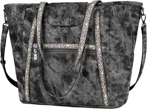 FADEON Large Laptop Tote Bag for Women Designer Leather Laptop Bag Fashion Travel Backpack Purse Shoulder Handbag