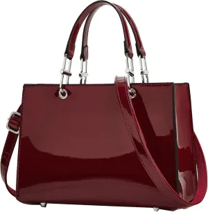 Fashion Women Patent Leather Platinum Handbag 2024 Elegant Commute Tote Bag Evening Events Daily Use