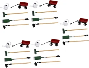 FAVOMOTO 5 Sets Mini Gardening Tool Model for Doll House Accessory Micro Garden Realistic and Design for Mini House and DIY Fairy Garden Scenes