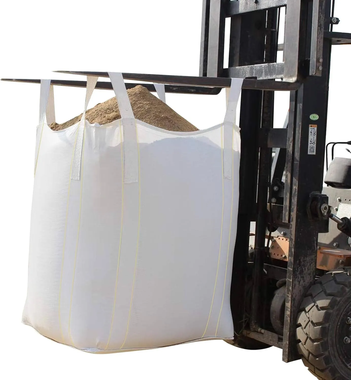 FIBC Bulk Bag, Ton Bag, 35"L x 35"W x 43"H, 2200lbs SWL, Duffle Top Flat Bottom Heavy Duty Bulk Bag for Industry Agriculture (1)