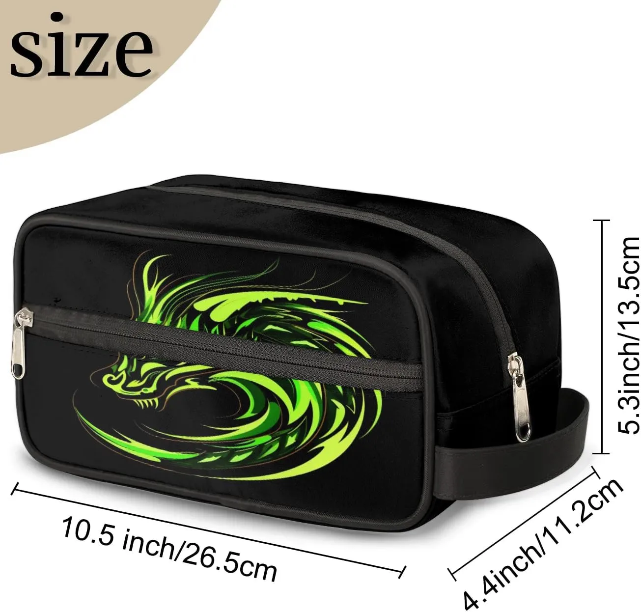 Fire Dragon Hanging Toiletry Bag for Boy Men,Travel Cosmetic Bag,Waterproof Makeup Bag,Approved Hygiene Bag Shave Dopp Kit Organizer for Toiletries Shower Bathroom Carry-on Accessories Gifts