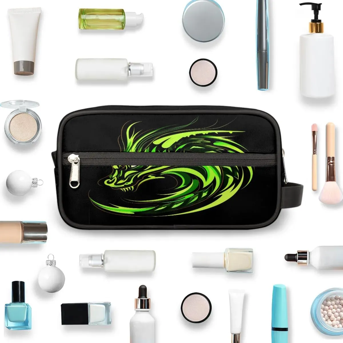 Fire Dragon Hanging Toiletry Bag for Boy Men,Travel Cosmetic Bag,Waterproof Makeup Bag,Approved Hygiene Bag Shave Dopp Kit Organizer for Toiletries Shower Bathroom Carry-on Accessories Gifts