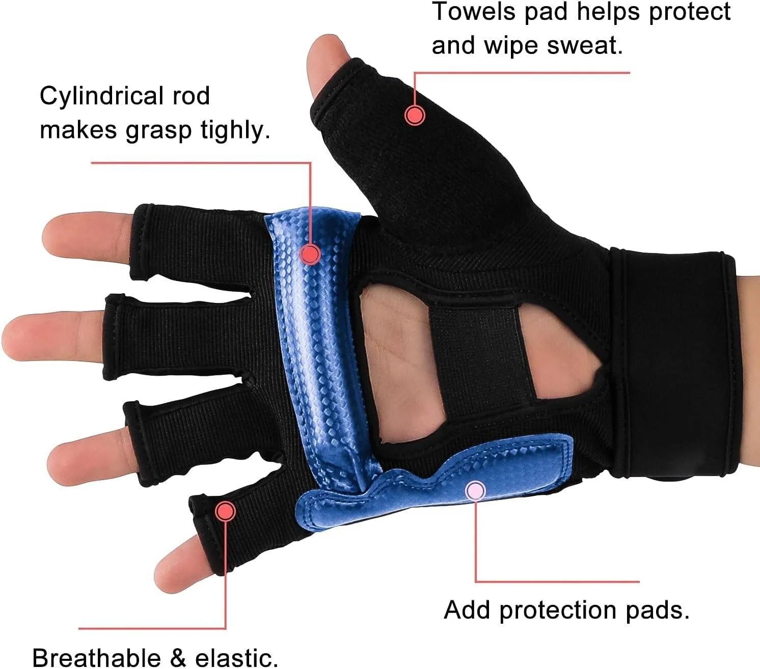 FitsT4 Sports Half Mitts MMA UFC Training Boxing Punch Bag Martial Arts Gloves
