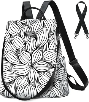 Fmeida Backpack Purse for Women Travel Anti Theft Backpack with Back Zipper Opening Waterptoof Daypack College Bookbag