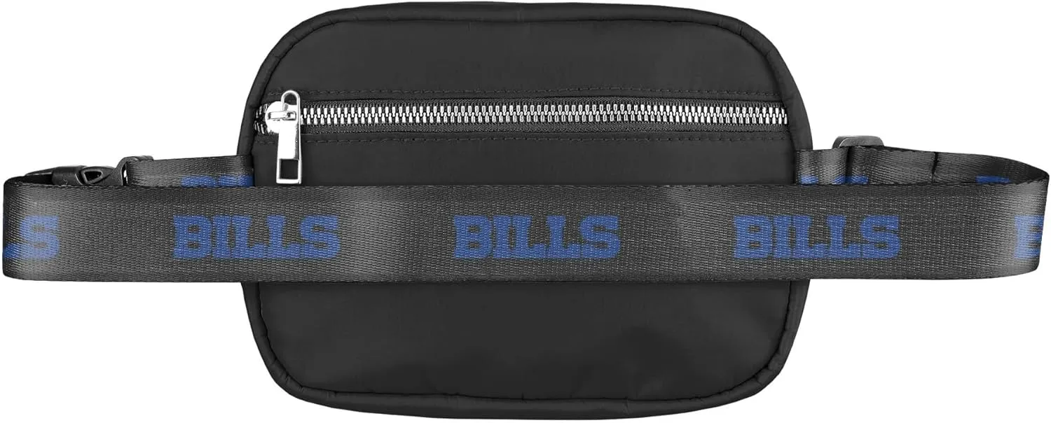 FOCO NFL Large Black Team Wordmark Crossbody Belt Bag Tote Bag Purse