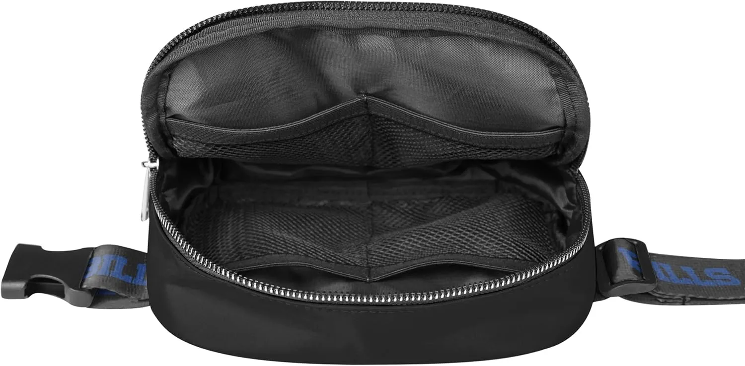 FOCO NFL Large Black Team Wordmark Crossbody Belt Bag Tote Bag Purse
