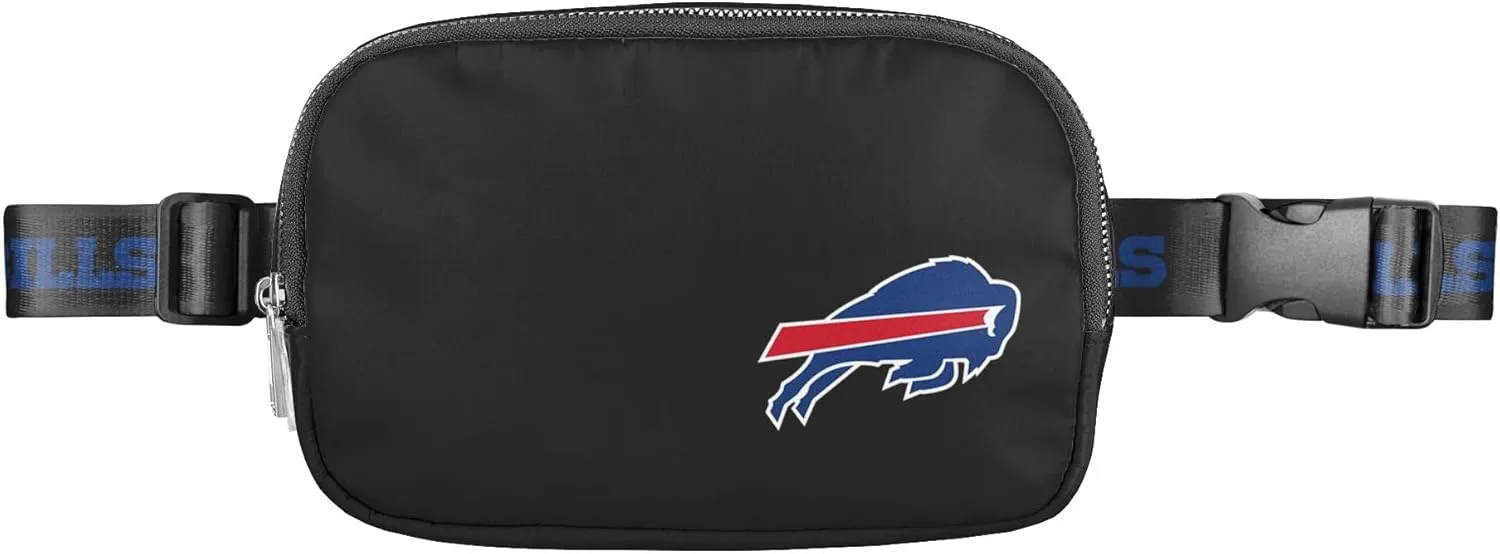 FOCO NFL Large Black Team Wordmark Crossbody Belt Bag Tote Bag Purse