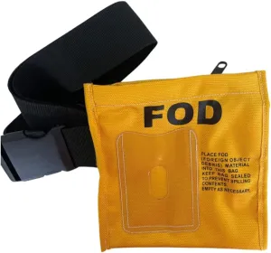 FOD Bag with Clear ID Pocket, Adjustable Waist Belt - Made from 1000 Denier Cordura - Ideal for Aerospace, Aviation Industry - Help Eliminate Foreign Object Debris