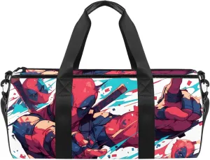 For Deadpool Travel Bag, Carry on Bag, Duffle Bag, Swim Bag - 17.7 Inches with Interior Zipper Pocket and Large Capacity