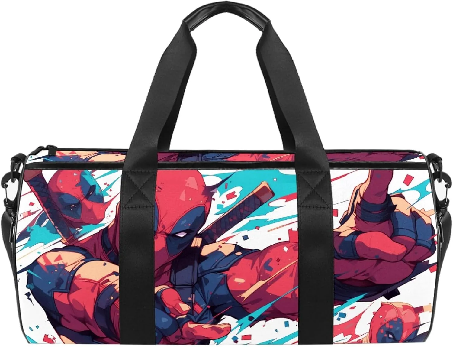 For Deadpool Travel Bag, Carry on Bag, Duffle Bag, Swim Bag - 17.7 Inches with Interior Zipper Pocket and Large Capacity