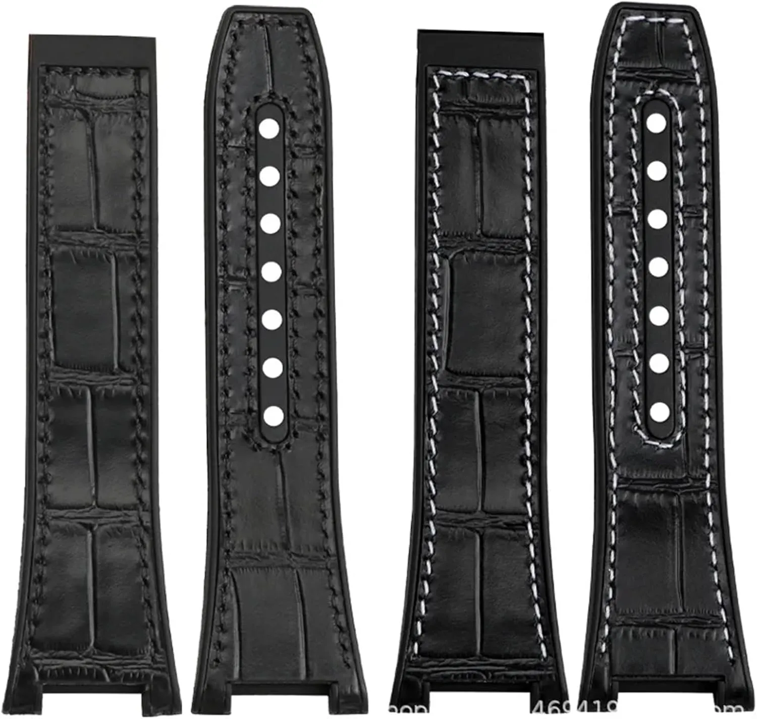For Omega Constellation Double Eagle Series Watchband Manhattan Rubber Cowhide Male Observatory Strap Notch 25-14mm