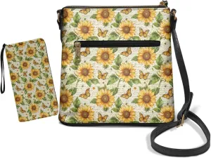 FOR U DESIGNS Hobo Bags for Women Satchel Purses and Handbags Leather Crossbody Purse and Wallet Set