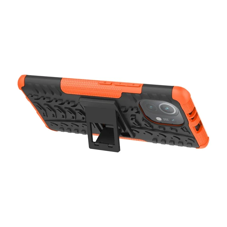 For Xiaomi Mi 11 Tire Texture Shockproof TPU PC Protective Case with
