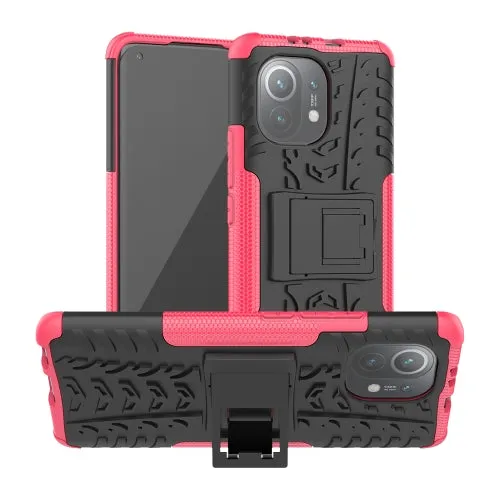 For Xiaomi Mi 11 Tire Texture Shockproof TPU PC Protective Case with