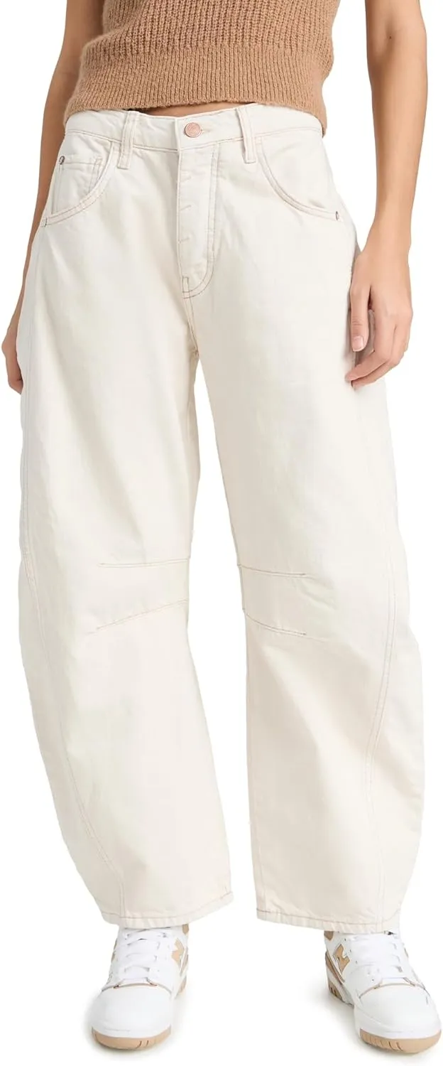 Free People Women's We The Free Good Luck Mid-Rise Barrel Jeans
