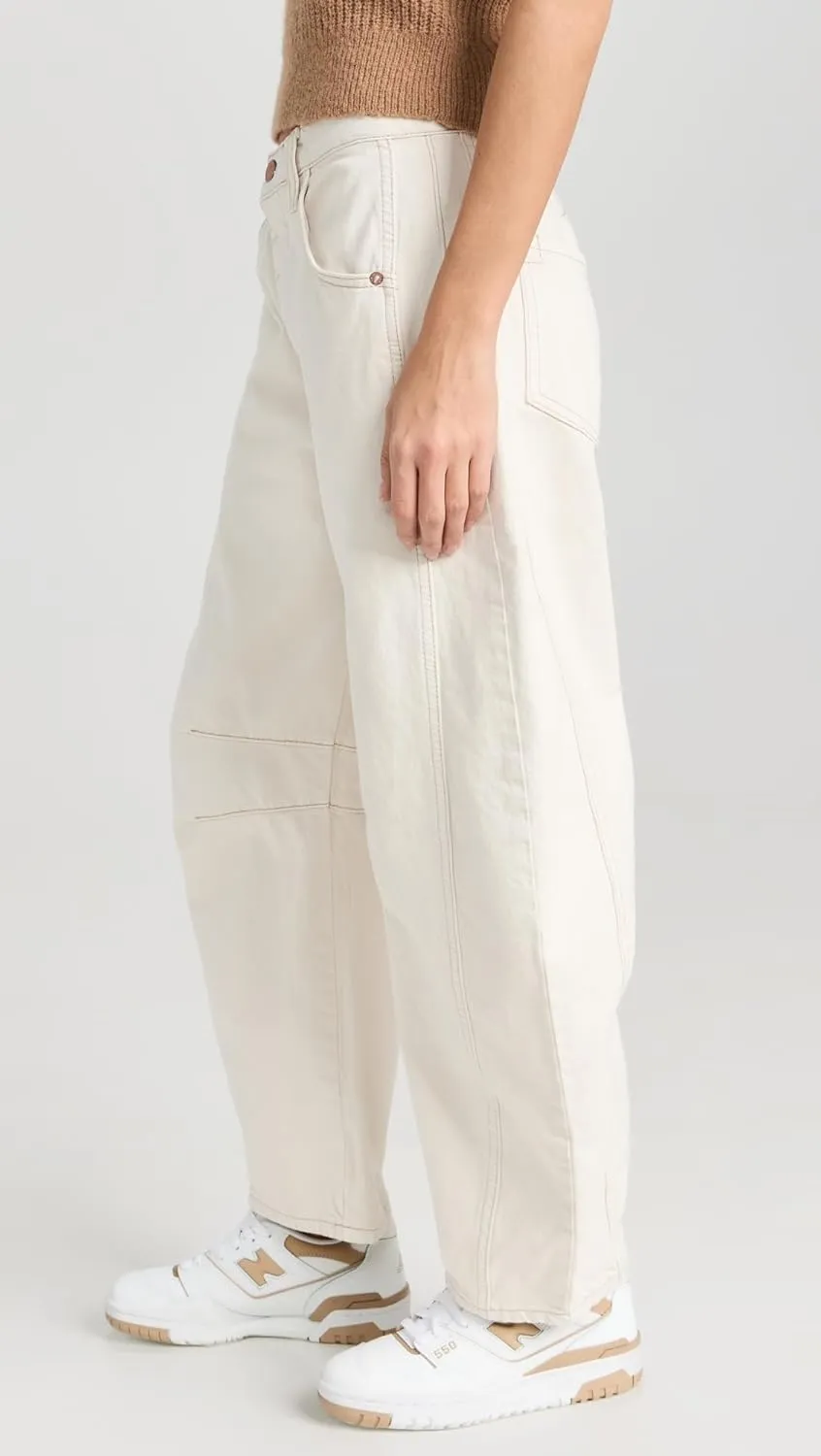 Free People Women's We The Free Good Luck Mid-Rise Barrel Jeans