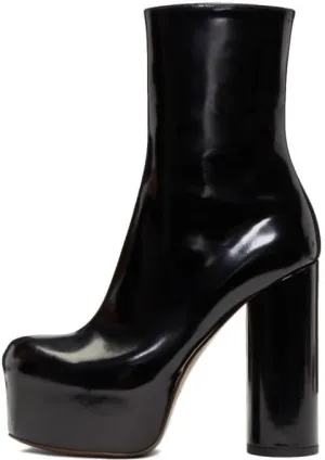 FSJ Women Gorgeous Platform Ankle Boots Closed Round Toe Chunky High Heel Pull On Shoes Size 4-15 US