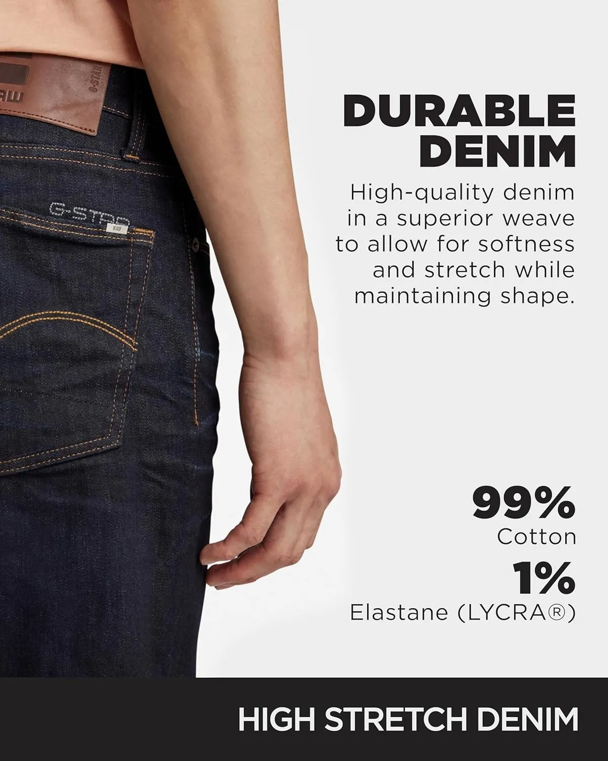 G-STAR Men's 3301 Straight Tapered Fit Jeans