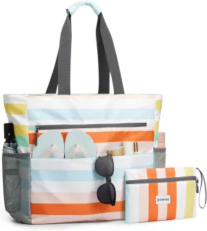 G4Free Beach Bag, Waterproof Sandproof Beach Tote Bag, Large Capacity Foldable for Women