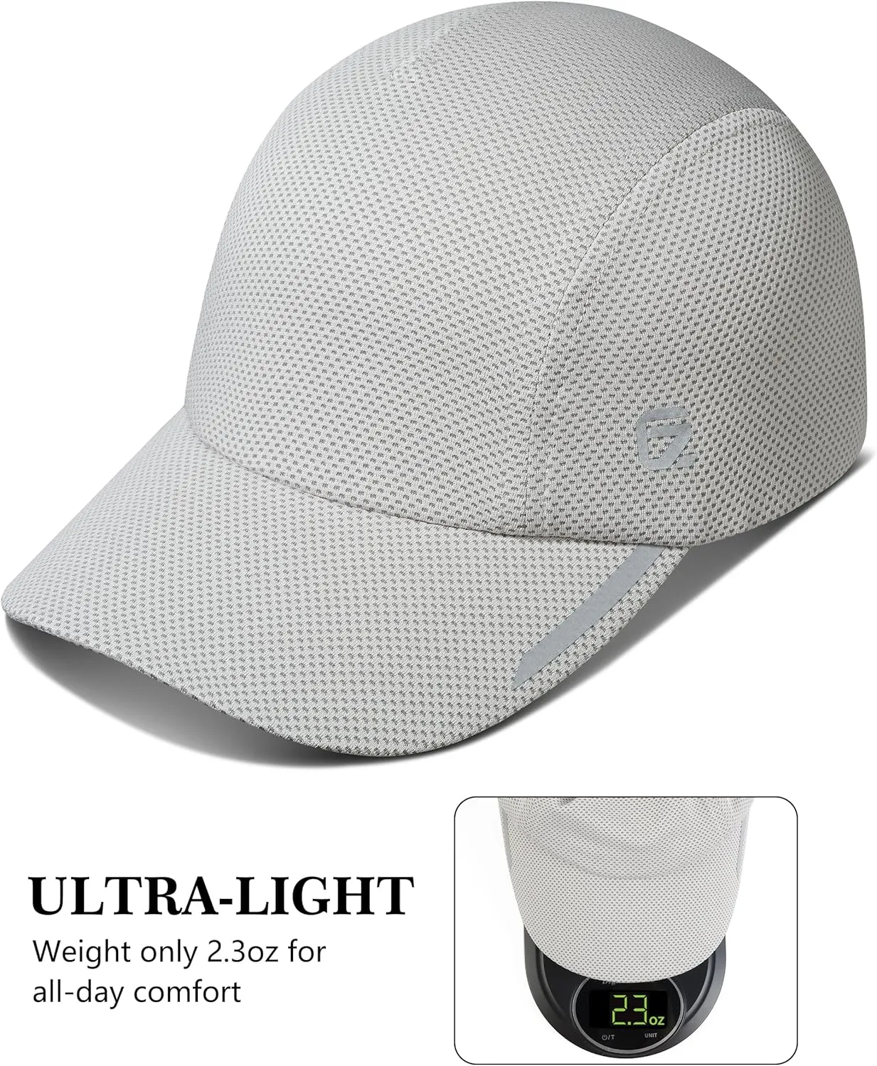 GADIEMKENSD Cooling Running Hat Performance Mesh Hat with Reflective, Ventilation, Lightweight, Cools Up to 2 Hours