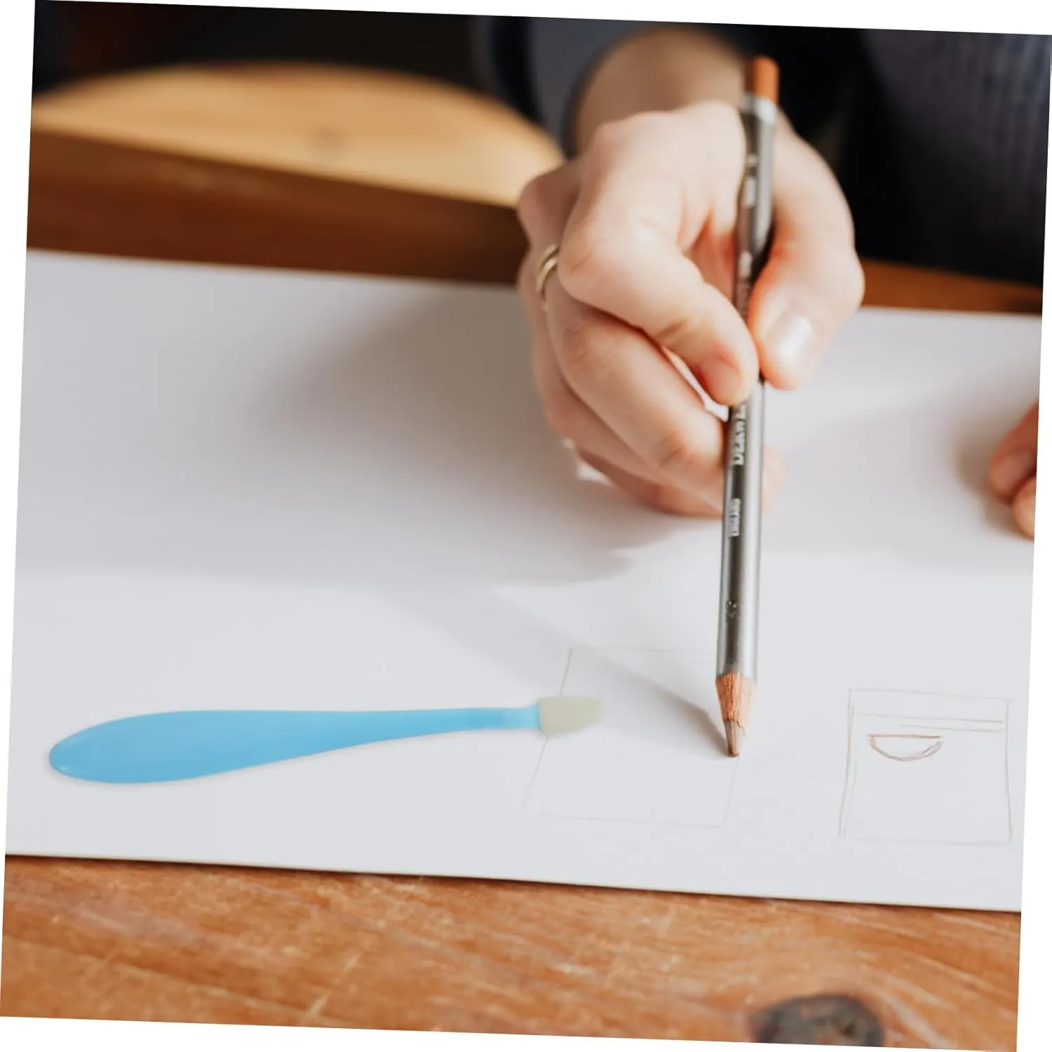 Gadpiparty 1 Set Art Sketch Wiper Smudge Erase Tools for Artists Ergonomic Design Compatible with Graphite Pastels Colored Pencils Drawing Accessories
