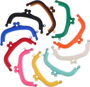 Gadpiparty 10 Pcs Plastic Purse Handles for Bag Making Curved Design Coin Purse Clasp Lightweight and Strong for DIY Handbags