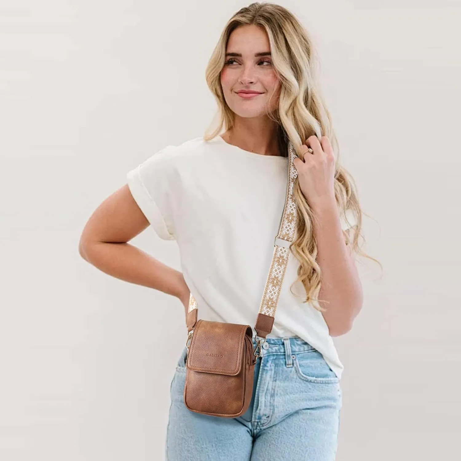 GAEKEAO Small Crossbody Bags for Women Cell Phone Wallet Purses Vegan Leather Handbags
