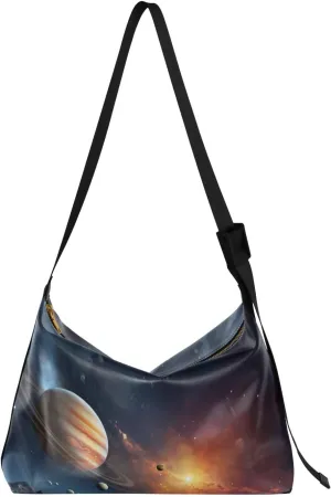 GAIGEO Abstract Design Faux Leather Bag, Woman Shoulder Bag, Crossbody Leather Shoulder Bag