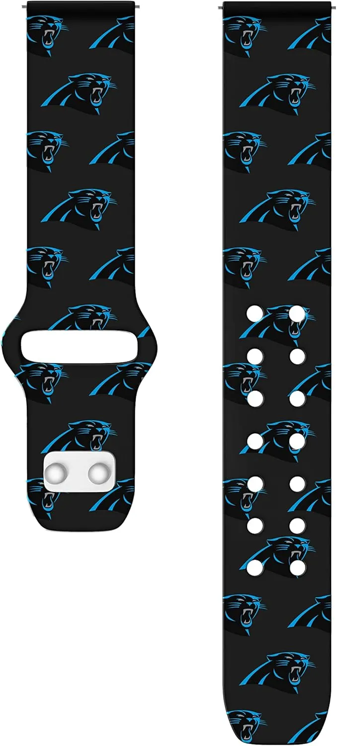 Game Time Carolina Panthers Quick Change HD Watch Band Compatible with Samsung and More